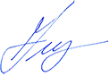 President Gregory L. Fenves' signature in blue ink