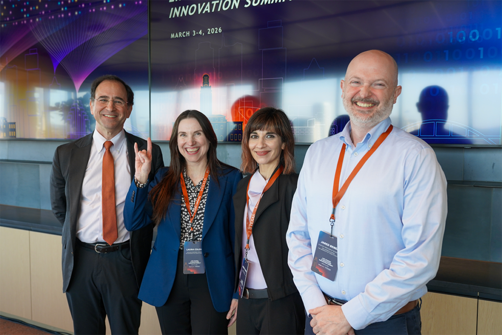 Guests at the 4th Annual Life Science & Healthcare Innovation Summit in Austin, Texas, pose for a photo.