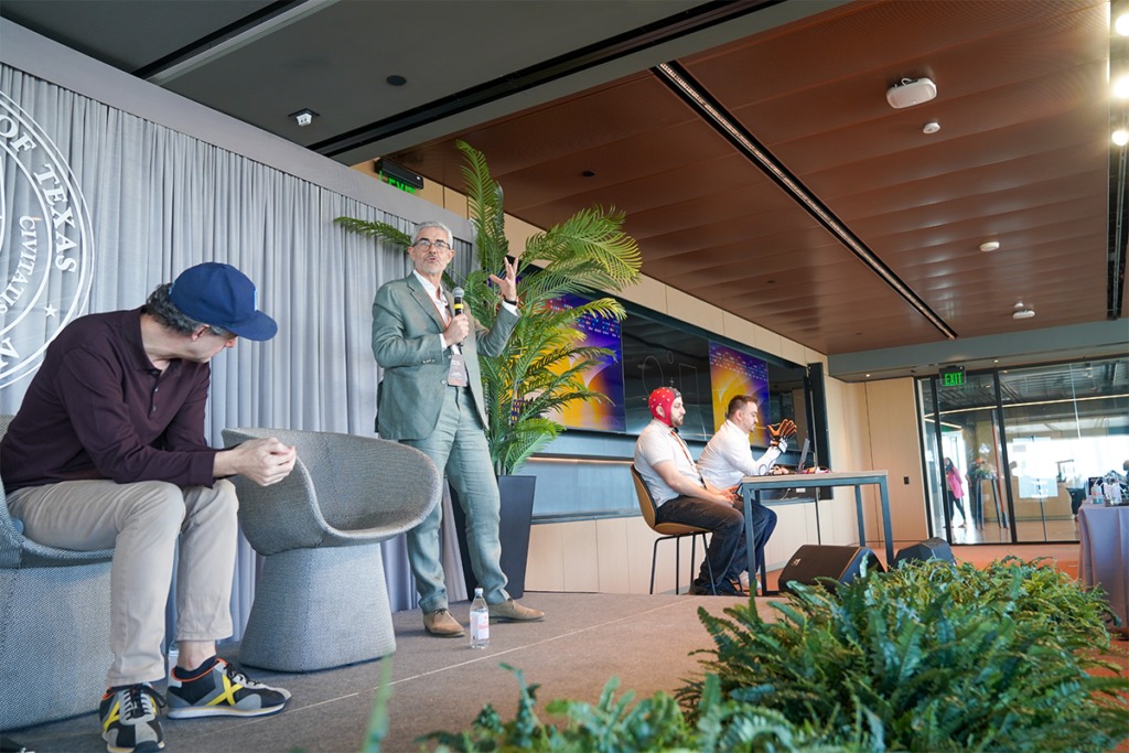 Presenters demonstrate new technology at the 4th Annual Life Science & Healthcare Innovation Summit in Austin, Texas.